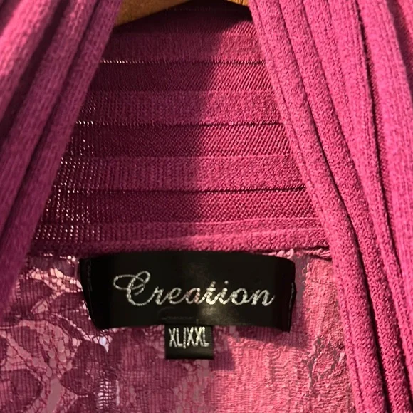 Elegant Purple Cardigan with Shawl Collar - Picture 2 of 7